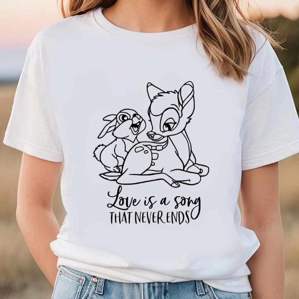 Thumper Bambi Love Is A Song That Never Ends T-Shirt