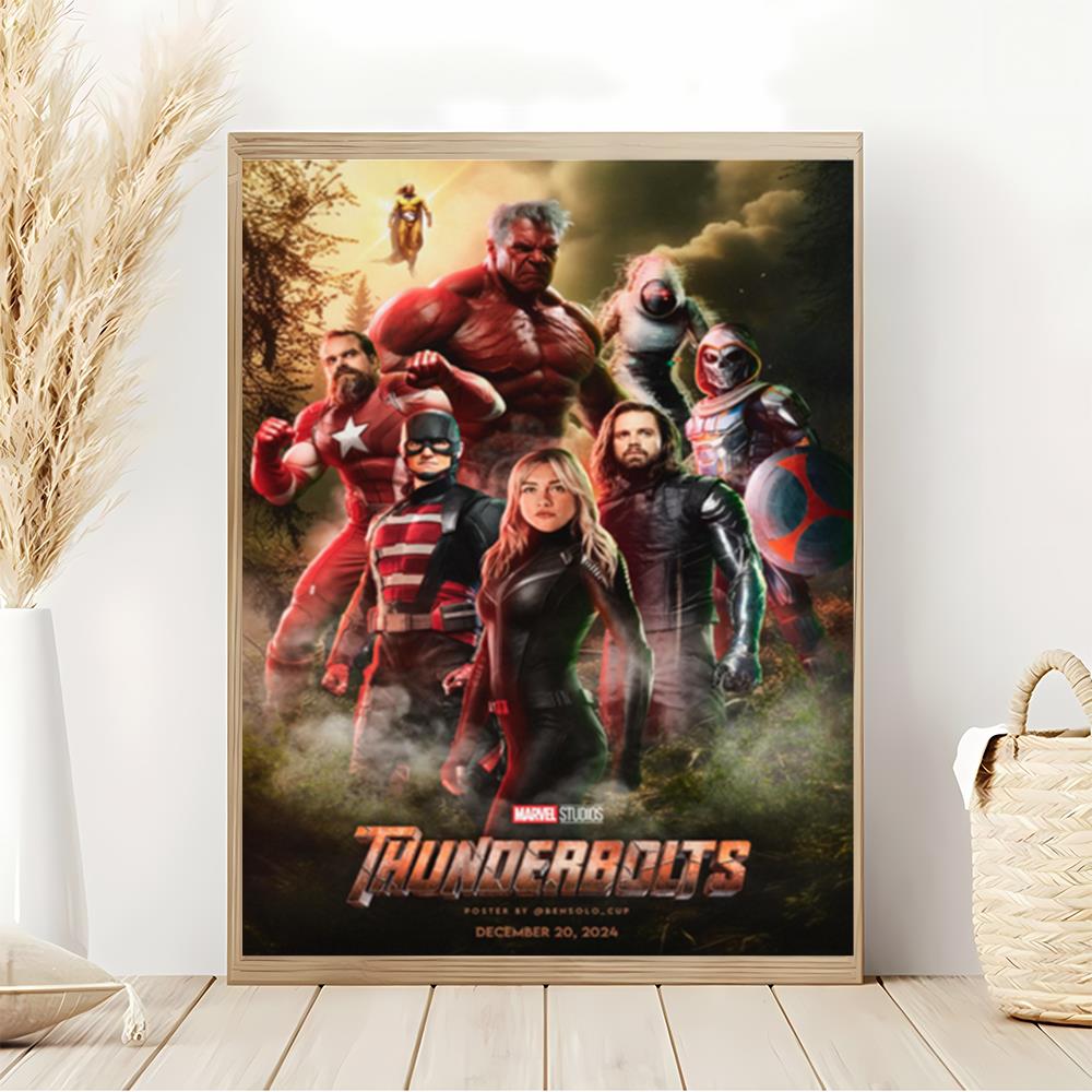 Thunderbolts 2024 Movie Poster Wall Art Canvas
