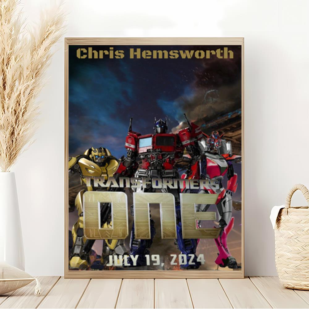 Transformers One 2024 Movie Poster Wall Art Canvas