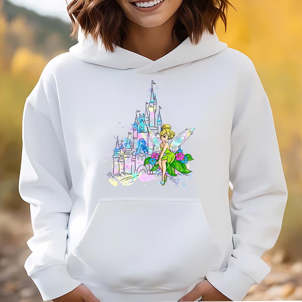 Watercolor Castle Tinker Bell T-Shirt